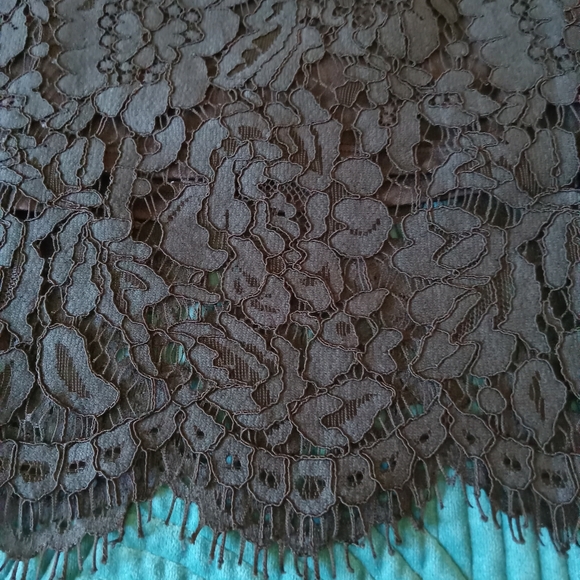 Banana Republic Floral Lace Skirt - Dark Blue & Black Sz 12 - Picture 2 of 7